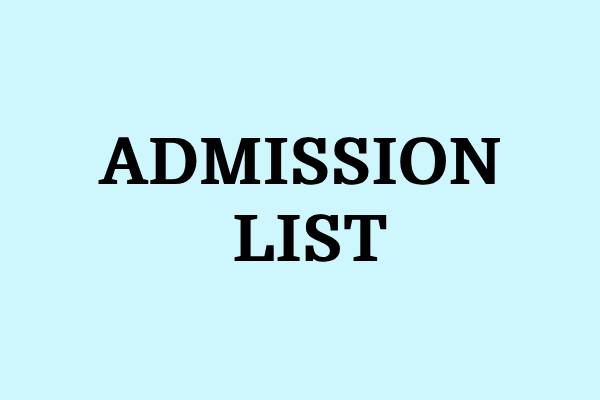 Admission List