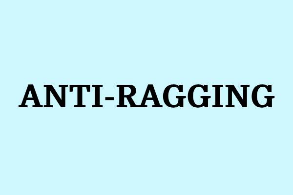 Anti-Ragging