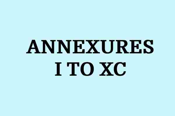 annexures I to XC