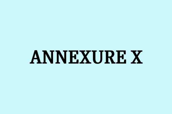 ANNEXURE X