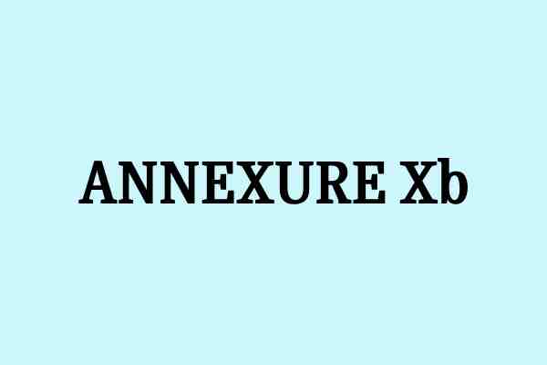 ANNEXURE Xb