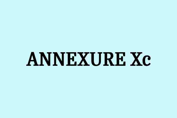 ANNEXURE Xc