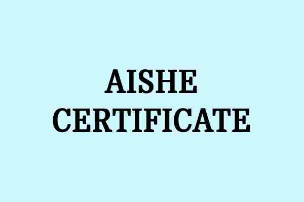 aishe certificate