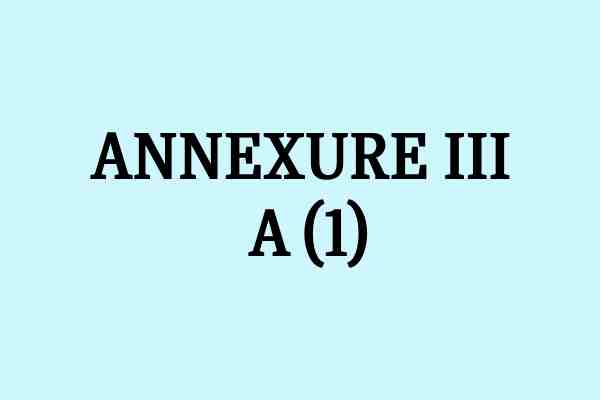 annexure IIi a (1)