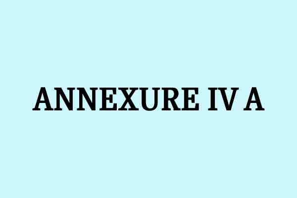 annexure Iv a