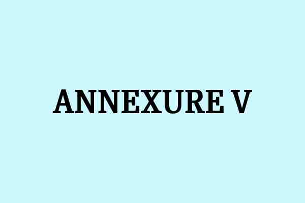 annexure v