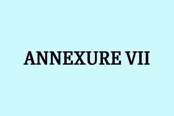 annexure vii