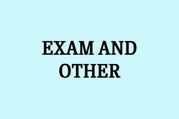 exam and other