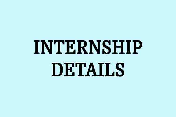 internship details