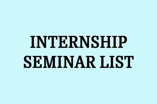 internship seminar list