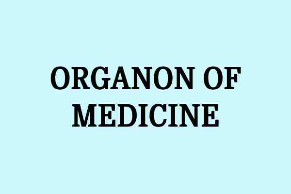 organon of medicine