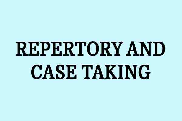 repertory and case taking