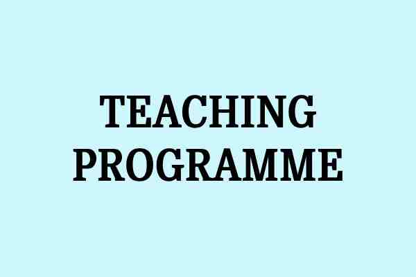 teaching programme